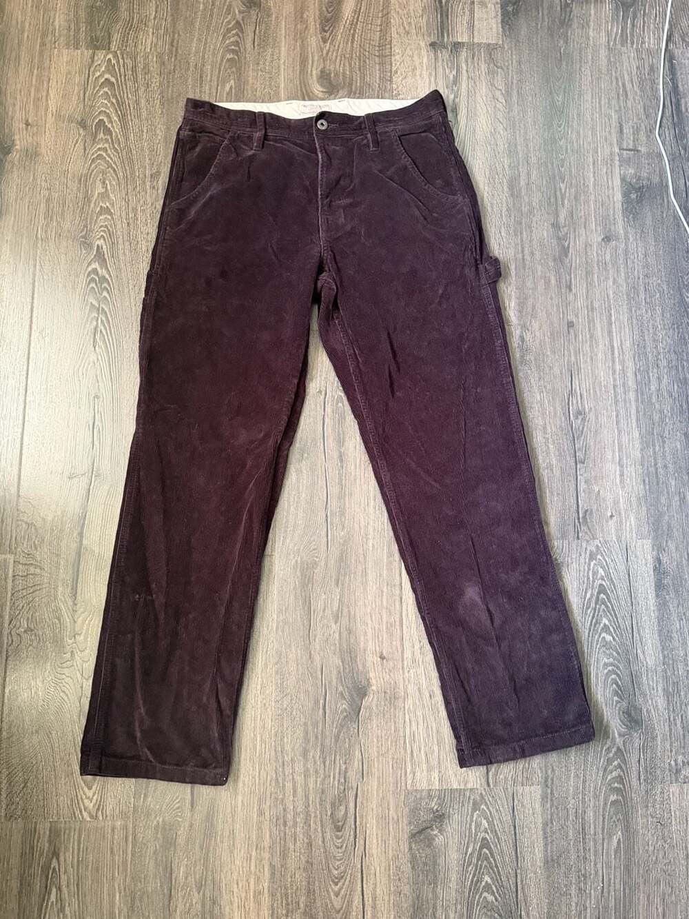 Wallace & Barnes J.Crew Corduroy Carpenter Pants 34x30 Purple